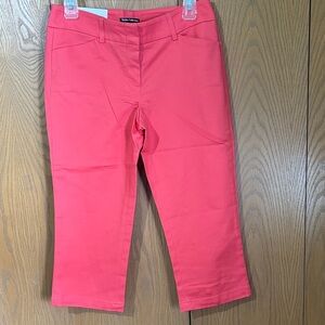 Dalia Coral capri Cropped Pants size 4 modern fit NWT
